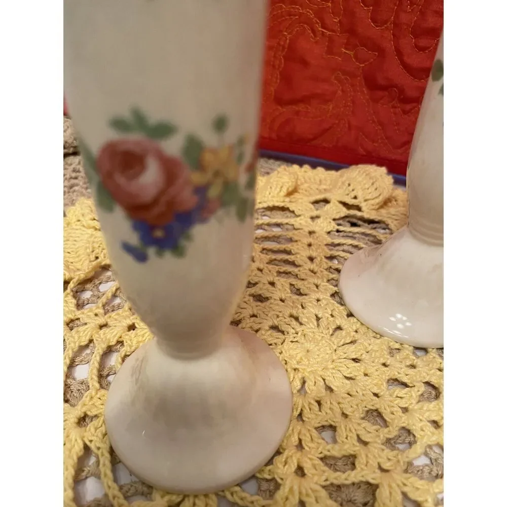 Vintage‎ Floral  Salt & Pepper Shakers 5.25
